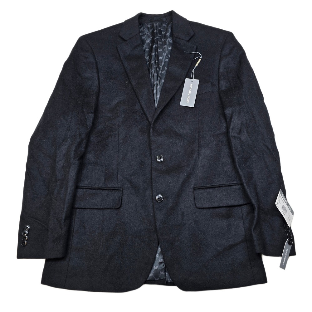 Michael Kors Kipp Sport‎ Coat Mens 38R 38 Black Wool Silk Cashmere Blazer NEW